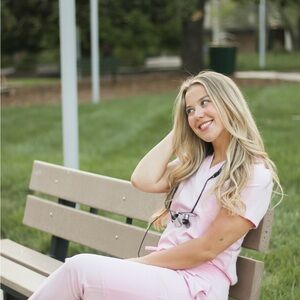 Women's Pink Scrub Set